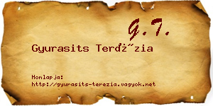 Gyurasits Terézia névjegykártya